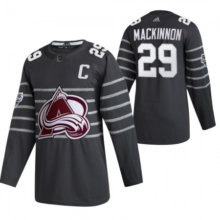 Camisola Colorado Avalanche Nathan MacKinnon 29 Cinza Adidas 2020 NHL All-Star Authentic - Homem